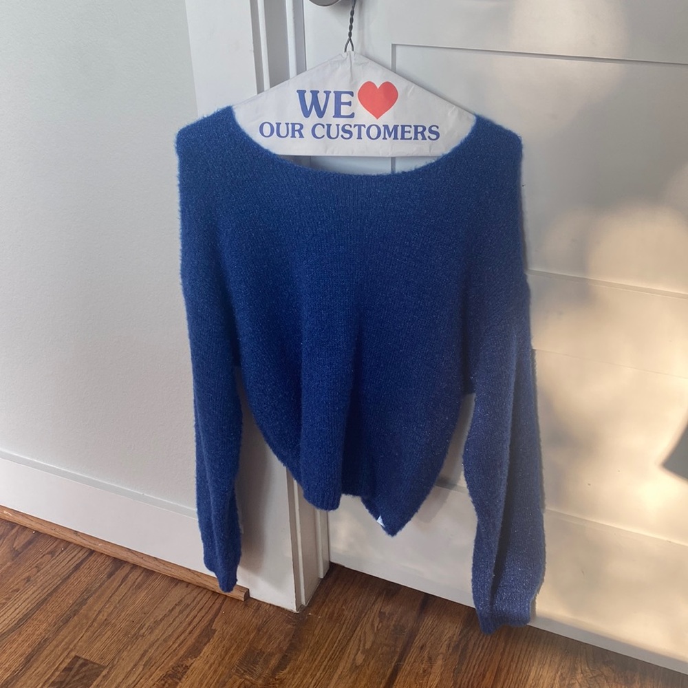 Royal Blue Girls XL 1901 Open Back Sweater